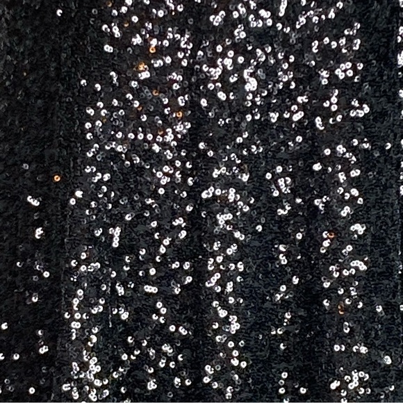 Pearl Georgina Chapman of Marchesa Sequin Trapeze Mini Dress Size 10 Black NWT - Picture 11 of 16